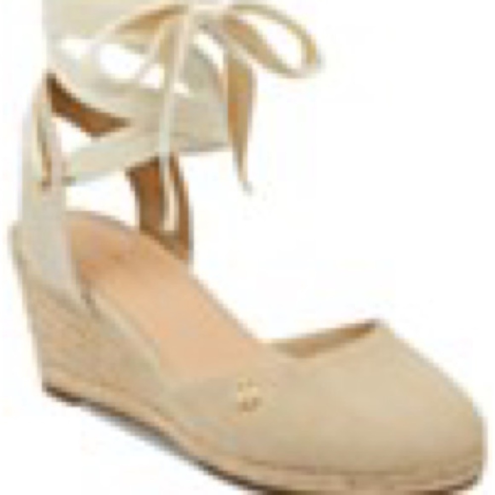 Tommy Hilfiger Cream Espadrille Wedges - Picture 3 of 7